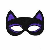 Maska na Halloween flokowana Kot