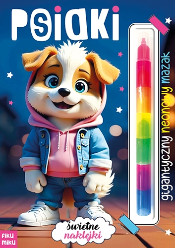 <img src='https://webimage.pl/pics/586/7/d9788368417586.jpg' style='height:440px' /> Psiaki. Gigantyczny neonowy mazak. Marker modułowy