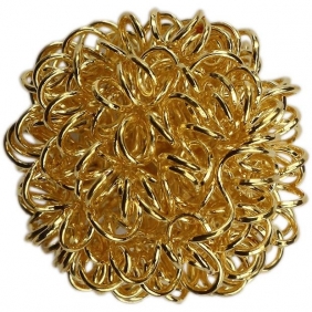 Kulki druciane 1,6cm 6 szt. - złote (339377)