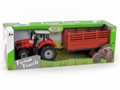 Traktor Adar z przyczepą, z napędem na koło zam, światło, dźwięk (500587)