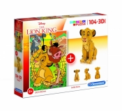 Puzzle SuperColor 104+3D: Król Lew (20158)