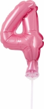 Balon foliowy Godan różowy 13 cm cyfra 4 (BC-5RO4)
