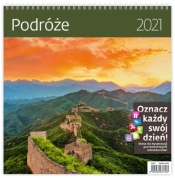 Kalendarz 2021 30x30 Podróże HELMA
