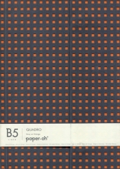Notatnik B5 Paper-oh Quadro Grey on Orange w linie
