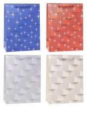 Torebka ozdobna 26x32x10cm hot-stamp mix ROZETTE