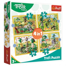 Puzzle 4w1: Wspólne zabawy Treflików (34358)