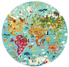 Puzzle okrągłe 150 Mapa świata