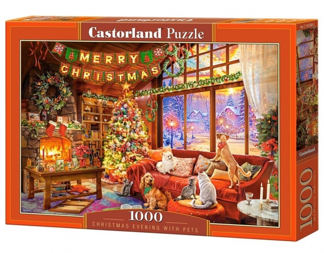 <img src='https://webimage.pl/pics/588/5/d5904438105588.jpg' style='height:440px' /> Puzzle 1000 Christmas Evening With Pets CASTOR