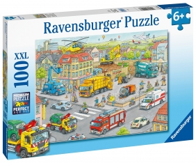 Ravensburger, Puzzle XXL 100: Pojazdy W Mieście (105588)