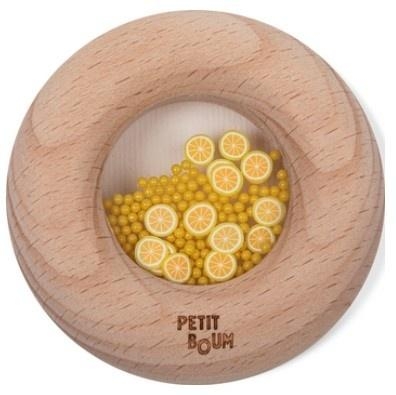 Grzechotka drewniana sensoryczna cytryna