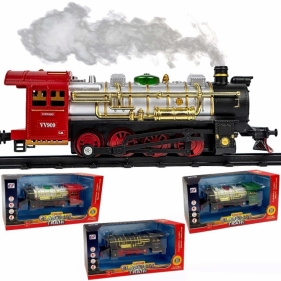 Lokomotywa na baterie puszająca dym