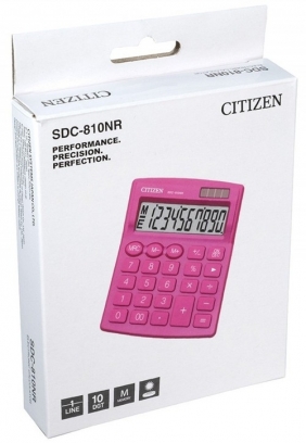 Kalkulator biurowy Citizen SDC-810NR - różowy