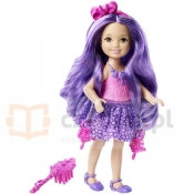 BARBIE Długowłose Chelsea fioletowa (DKB54/DKB58)