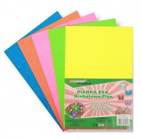 Pianka fluo brokatowa 20x30cm 5szt