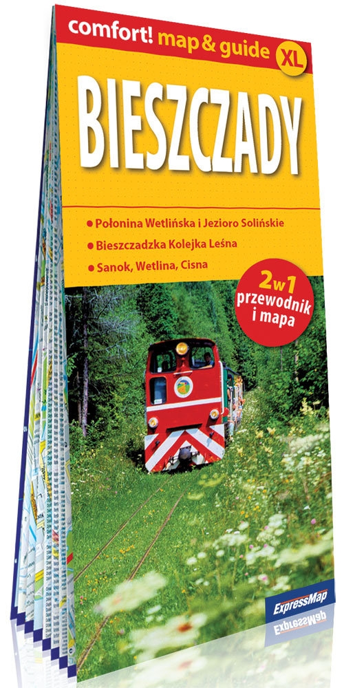 Bieszczady laminowany map&guide 2w1 przewodnik i mapa