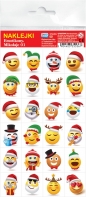 Emotikony Mikołaje 01 Naklejki 4 sztuki