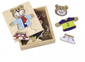 Puzzle drewniane Miś w pudełku (100003658) - <br />