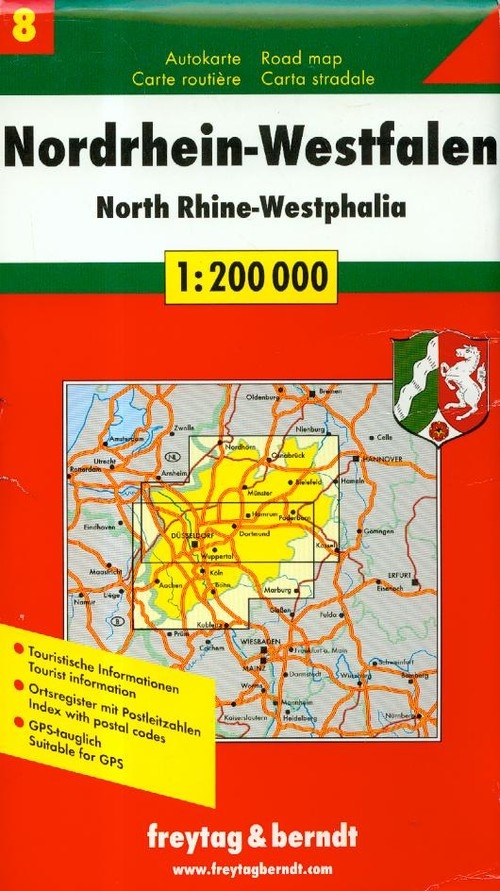 Nordrhein-Westfalen North Rhine-Westphalia road map