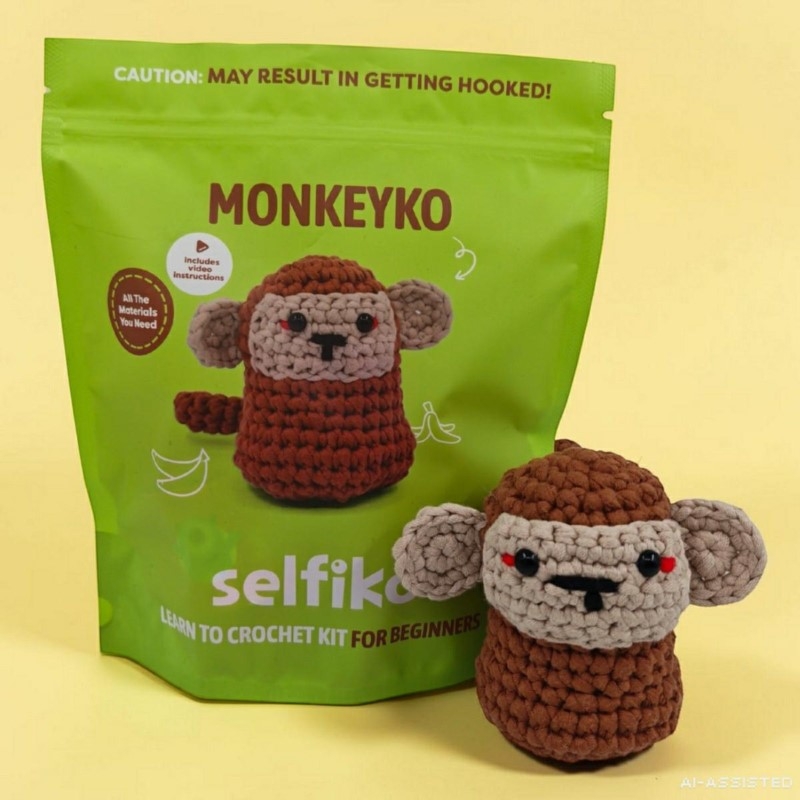 Zestaw do szydełkowania małpka Monkeyko