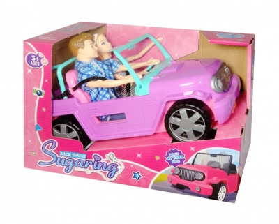 Akcesoria dla lalki auto cabriolet z parą 2 lalek