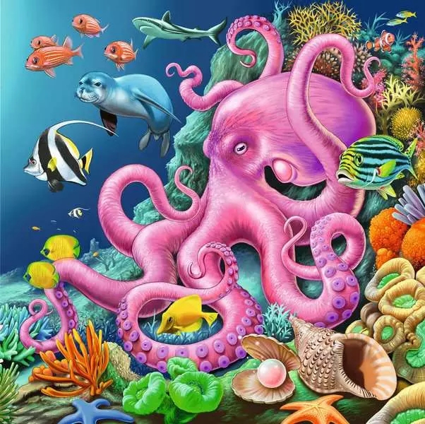 Ravensburger, Puzzle 3x49: Zachwycający podwodny świat (12000859)