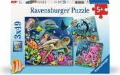 Ravensburger, Puzzle 3x49: Zachwycający podwodny świat (12000859)
