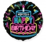 Balon foliowy Happy Birthday neon 48cm