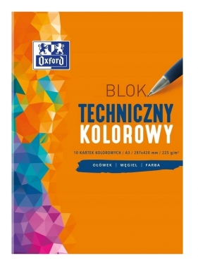 Blok techniczny Oxford A3, 10 arkuszy - kolorowy (400093234)