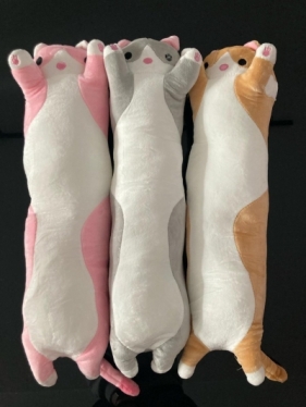 Maskotka kot wałek 40 cm (mix kolorów)