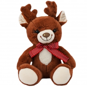 Maskotka świąteczna - Siedzący Renifer, 21 cm