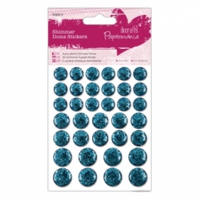 Brokatowe wypukłe najklejki Papermania Teal 36 szt - PMA-805918