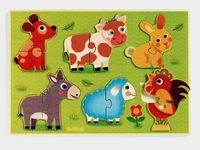 Puzzle drewniane Zwierzęta z łąki