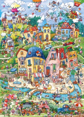 Heye, Puzzle 1000: Szczęśliwe miasto II - Dzień dobry, Berman (30059)