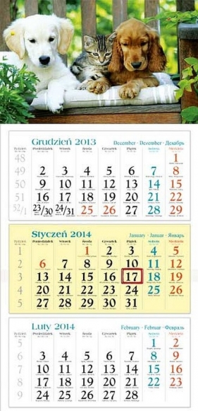Kalendarz 2014 Zwierzaki - <br />