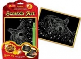 Scratch Art Pies w kwiatach