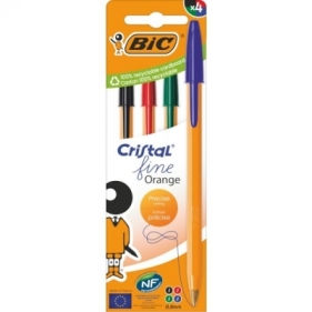 Długopis Orange Fine Cristal 4szt. BIC