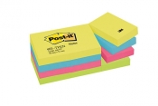 Bloczek samoprzylepny POST-IT (653-TFEN), 38x51mm, 12x100 kart., paleta energetyczna