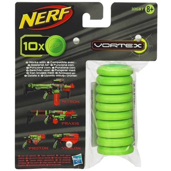 HASBRO Nerf Vortex Dyski 10 szt.