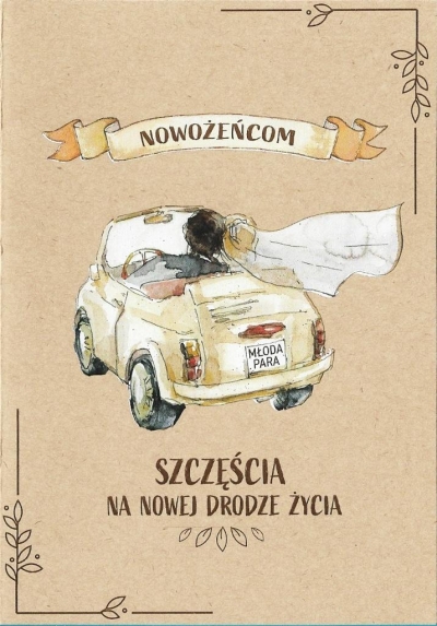 Kartka okolicznościowa Ślub kraft