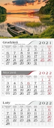 Kalendarz 2022 Trójdzielny Mazury CRUX