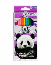 Kredki ołówkowe 12 kolorów - Panda