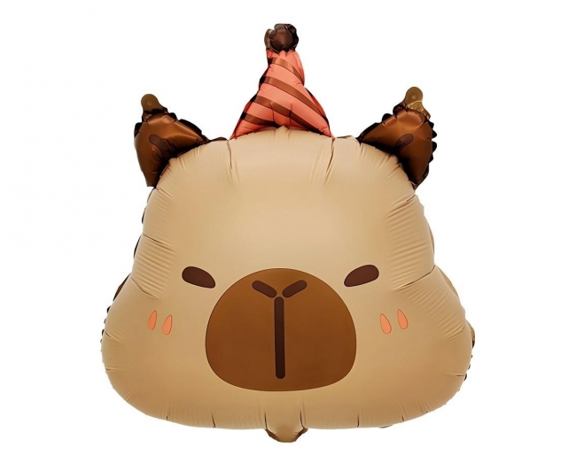 <img src='https://webimage.pl/pics/594/2/d5906639422594.jpg' style='height:440px' /> Balon foliowy Kapibara urodzinowa głowa 48x38cm
