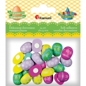 Ozdoba drewniane pisanki mix - 24 szt (395971)