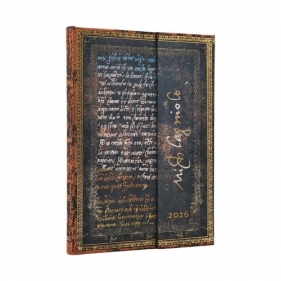 Kalendarz Paperblanks 2026 Michelangelo, Handwriting HOR Midi twarda okładka