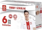 Farby szkolne PZPN 6 kolorów x 20 ml