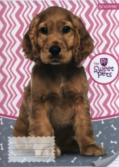 Zeszyt A5 Sweet Pets w trzy linie 16 kartek 10 sztuk