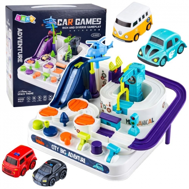 <img src='https://webimage.pl/pics/595/0/d5905991090595.jpg' style='height:440px' /> Interaktywny samochodowy tor przeszków + 4 auta