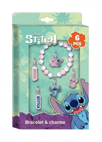 Zestaw bransoletka z zawieszkami Stitch 6 elementów