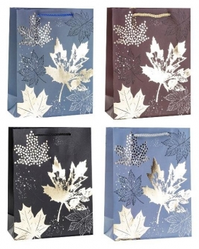 Torebka ozdobna 18x23x8cm hot-stamp mix ROZETTE