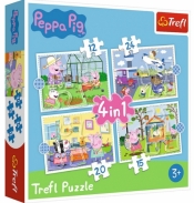 Puzzle 4w1: Świnka Peppa - Wspomnienia z wakacji (34359)